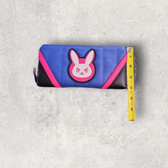 Loungefly Overwatch D.Va Wallet Pink Blue Bunny Gamer Gift Cosplay Purse Rare - Picture 8 of 8